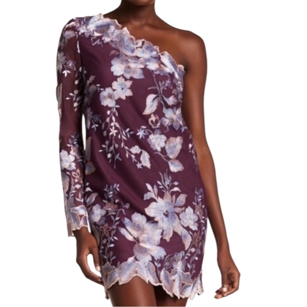 EUC Free People Floral Embroidered Dress Purple Size 4 - Picture 3 of 11